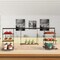 7-Tier Dessert Display Stand with Swing Tray, Rustic Wood and Metal Tiered Serving Platter for Parties & Weddings